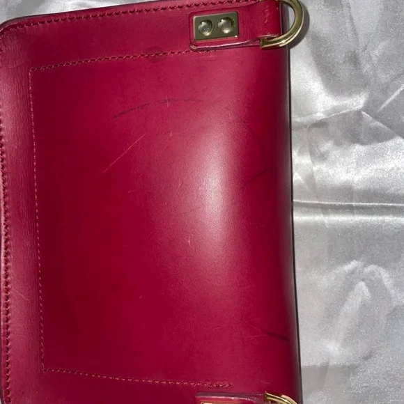 Sophie Hulme burgundy envelope purse - Picture 2 of 11